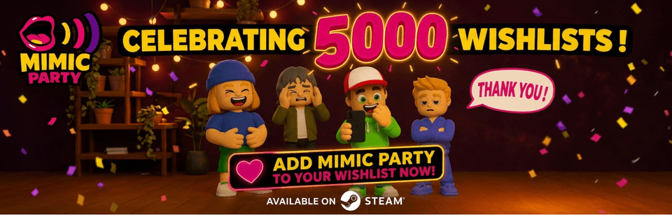 Mimic Party gameplay - a voice party round in progress